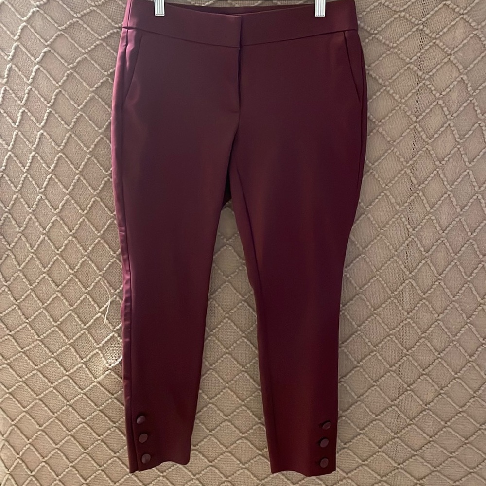 Maroon Loft 6P skinny pants